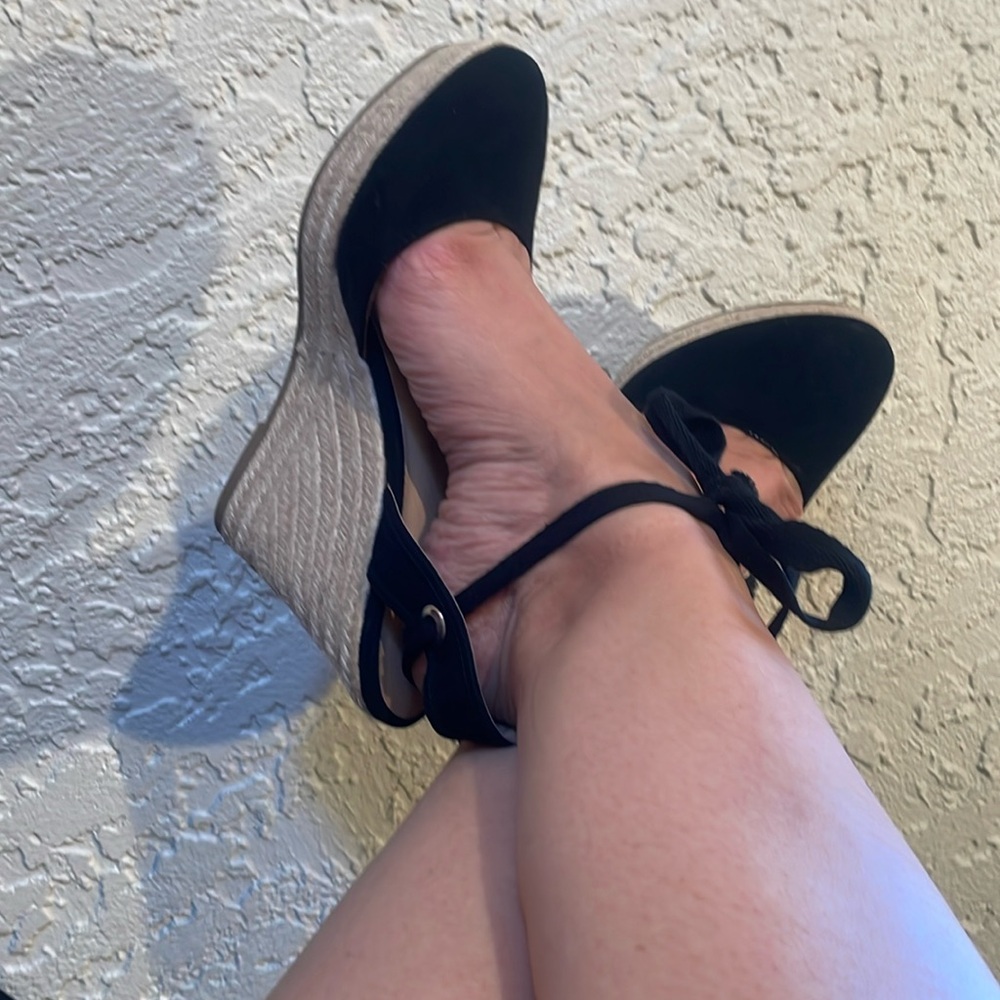 Heel espadrille tie up heels